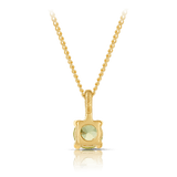 Peridot Round Pendant in 9ct Yellow Gold