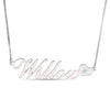 Personalised Name Necklace with Heart Birthstone