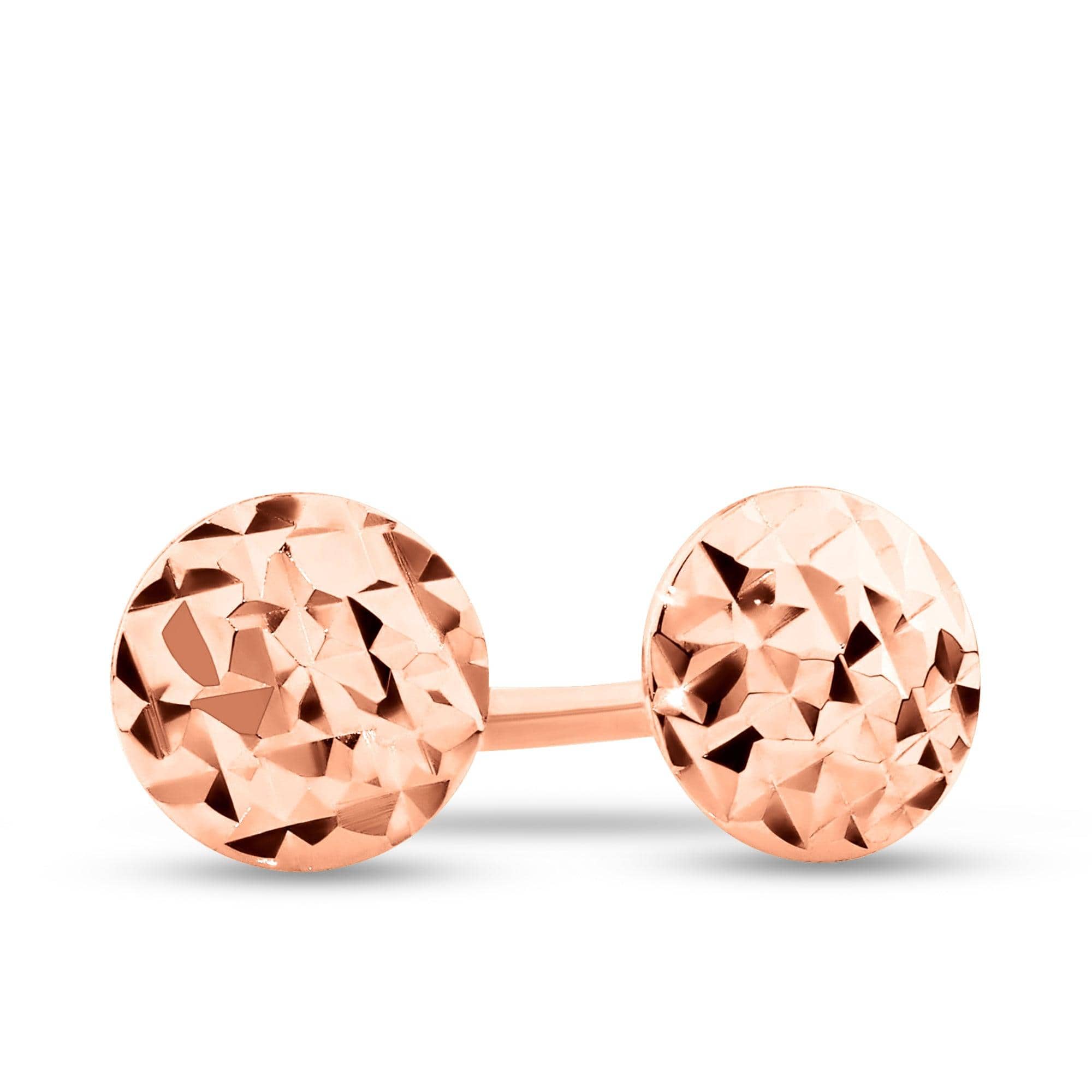 Petite 3mm Diamond Cut Studs in 9ct Rose Gold