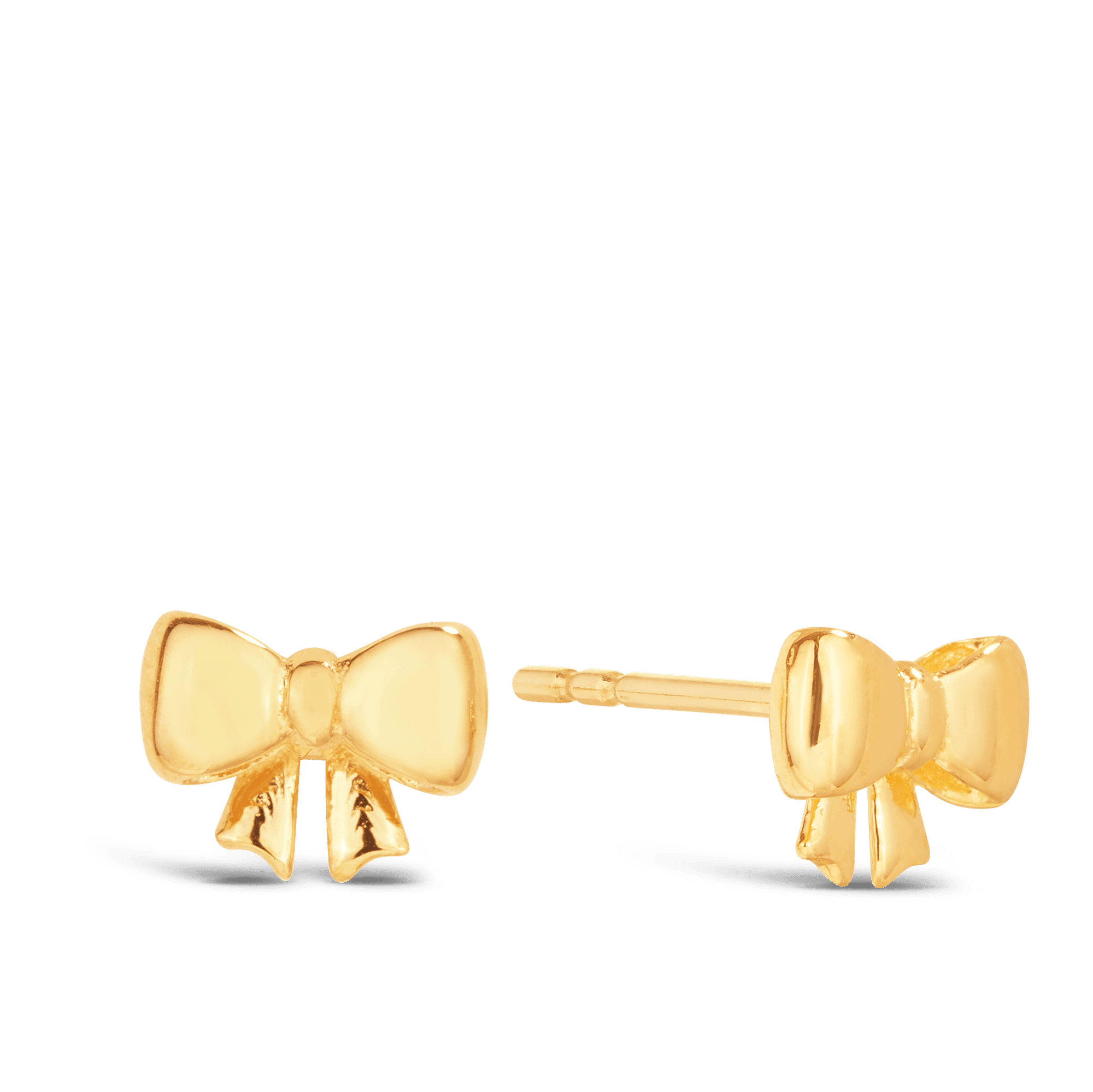 Gold bow online earrings studs