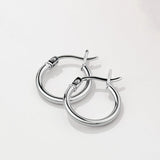 Plain 15mm Hoop Earrings in Sterling Silver - Wallace Bishop