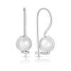 Plain Euro Ball Earrings in Sterling Silver