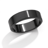 Plain Wedding Ring in Black Zirconium