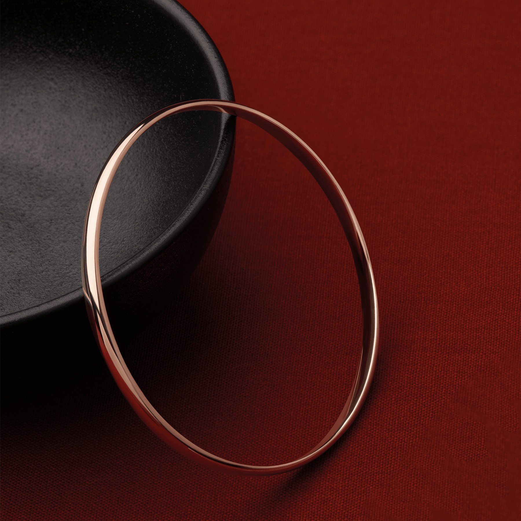 Polished Bangle in 9ct Rose Gold - Wallace Bishop