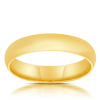 Polished High Dome Wedder Ring in 9ct Yellow Gold