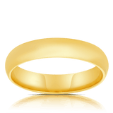 Polished High Dome Wedder Ring in 9ct Yellow Gold