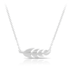Polished Leaf Necklace in Sterling Silver - Wallace Bishop