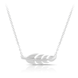Polished Leaf Necklace in Sterling Silver - Wallace Bishop