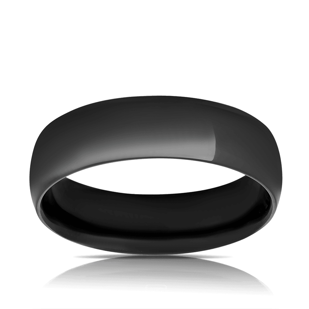 Polished Wedder Ring in Zirconium