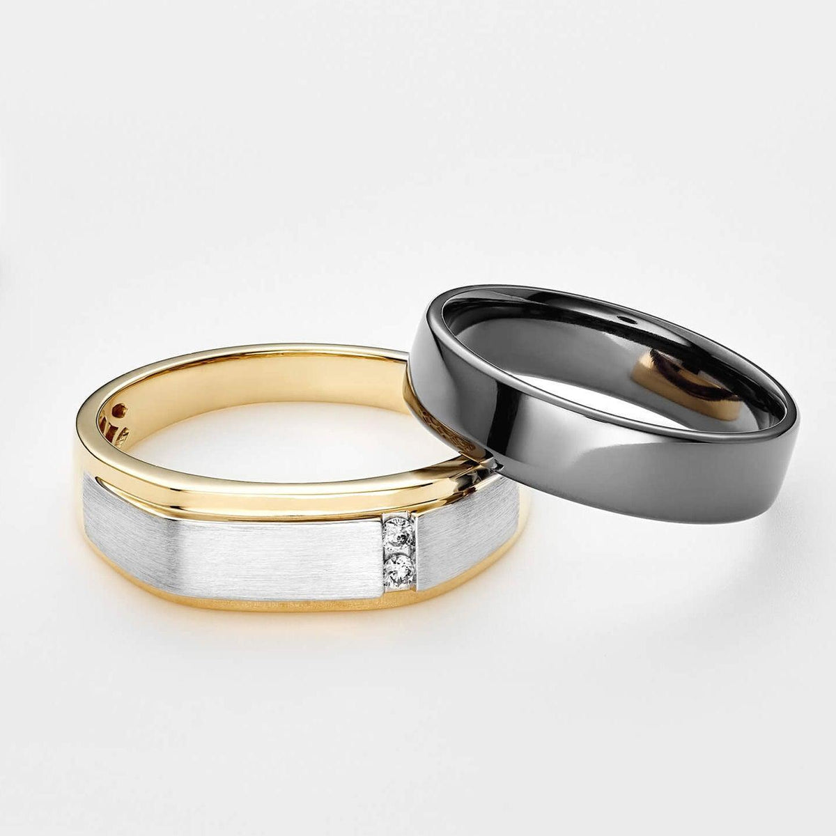 Polished Wedder Ring in Zirconium - Wallace Bishop