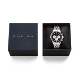 Daniel Wellington Iconic Chronograph Arch 5-Link Onyx Panda Silver