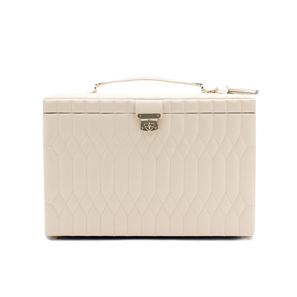 Wolf Caroline Extra Large Jewellery Case Ivory 329553