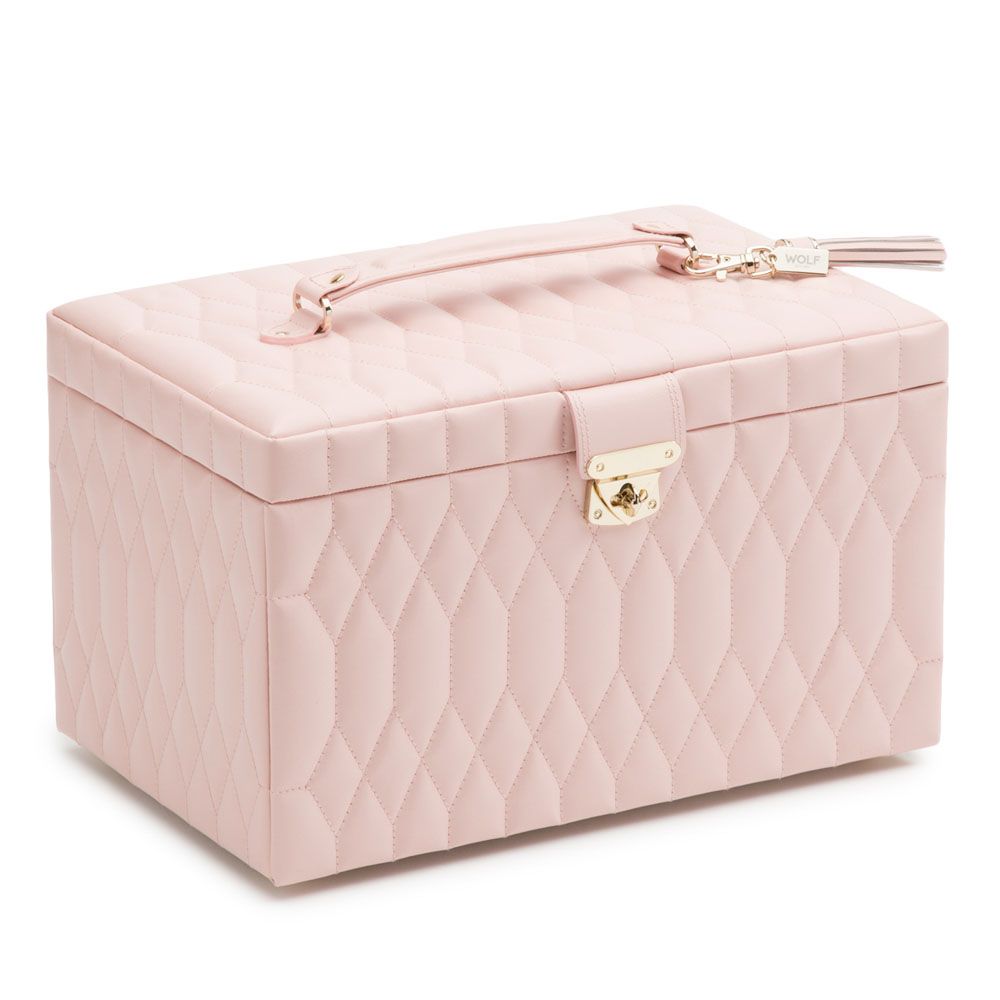 Wolf Caroline Large Jewellery Case Pink 329615