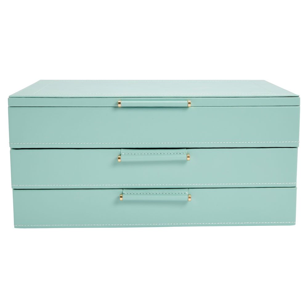 Wolf Sophia Jewellery Box with Drawers Jade 392030