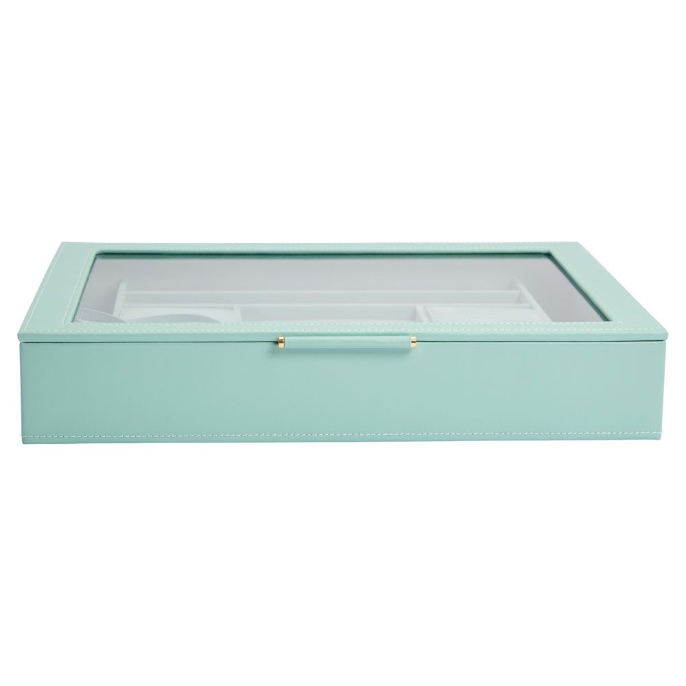 Wolf Sophia Jewellery Box with Window Jade 392430