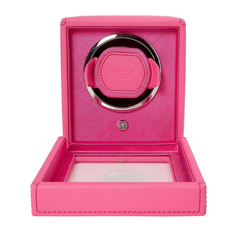 Wolf Cub Single Watch Winder with Cover Pink 461190