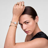 Daniel Wellington Petite Mini Arch 3-link White Gold