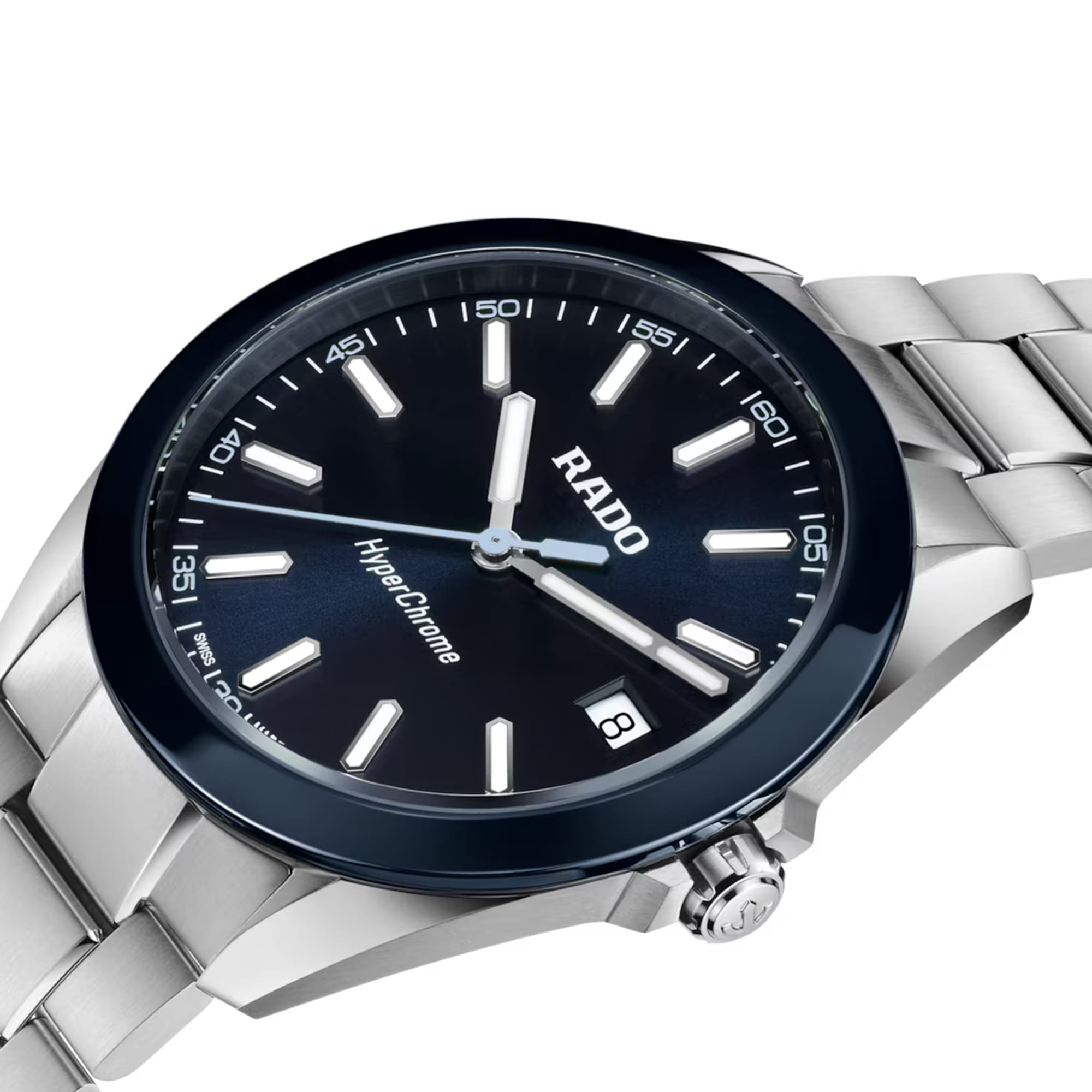 Rado HyperChrome Quartz Mens 41.5mm Watch Blue Dial