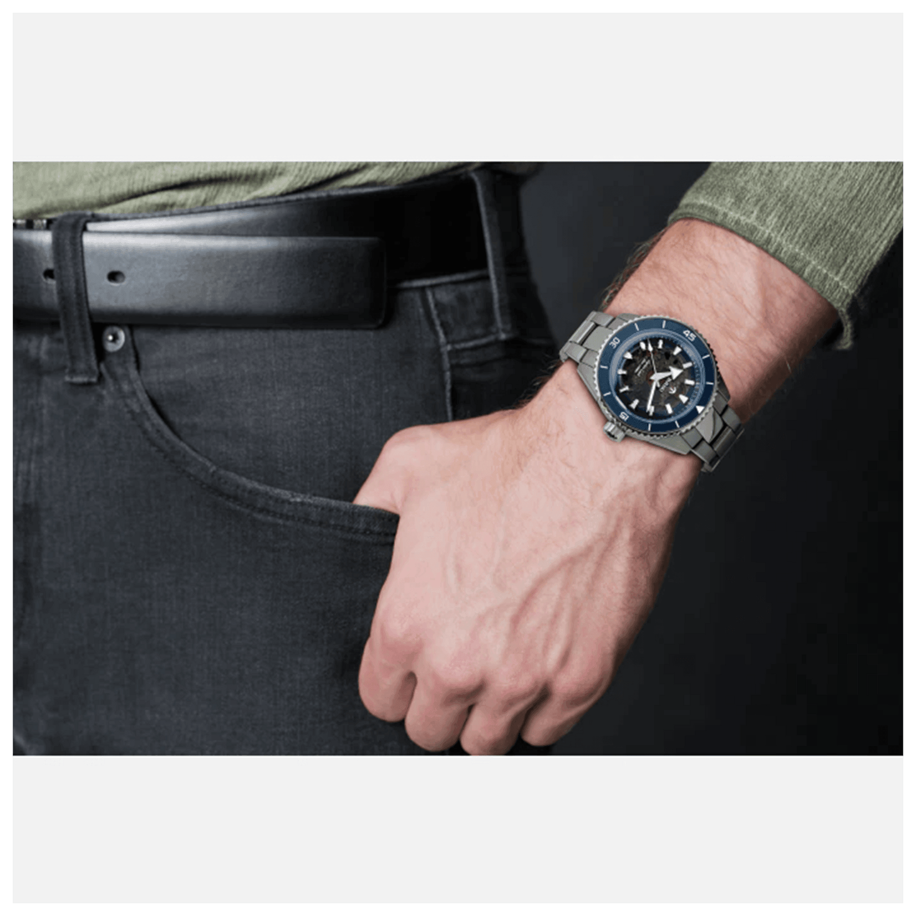 Rado Captain Cook Men's 43mm High-Tech Ceramic Blue & Grey Skeleton Automatic Watch R32128202 - Wallace Bishop