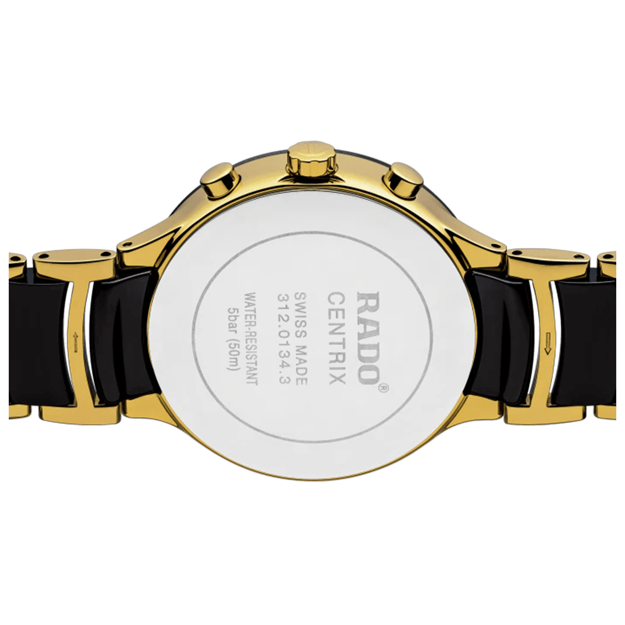 Rado Centrix Men's 40mm Ceramic & Gold Plated Quartz Chronograph Watch R30134162 - Wallace Bishop