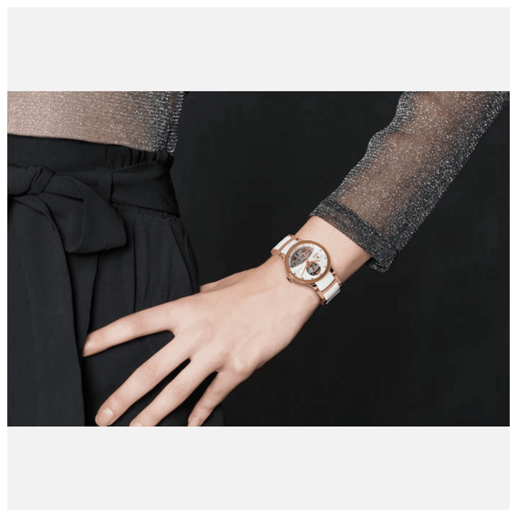 Rado Centrix Women's 33mm Ceramic & Rose Gold Open Heart Automatic Watch R30248902 - Wallace Bishop