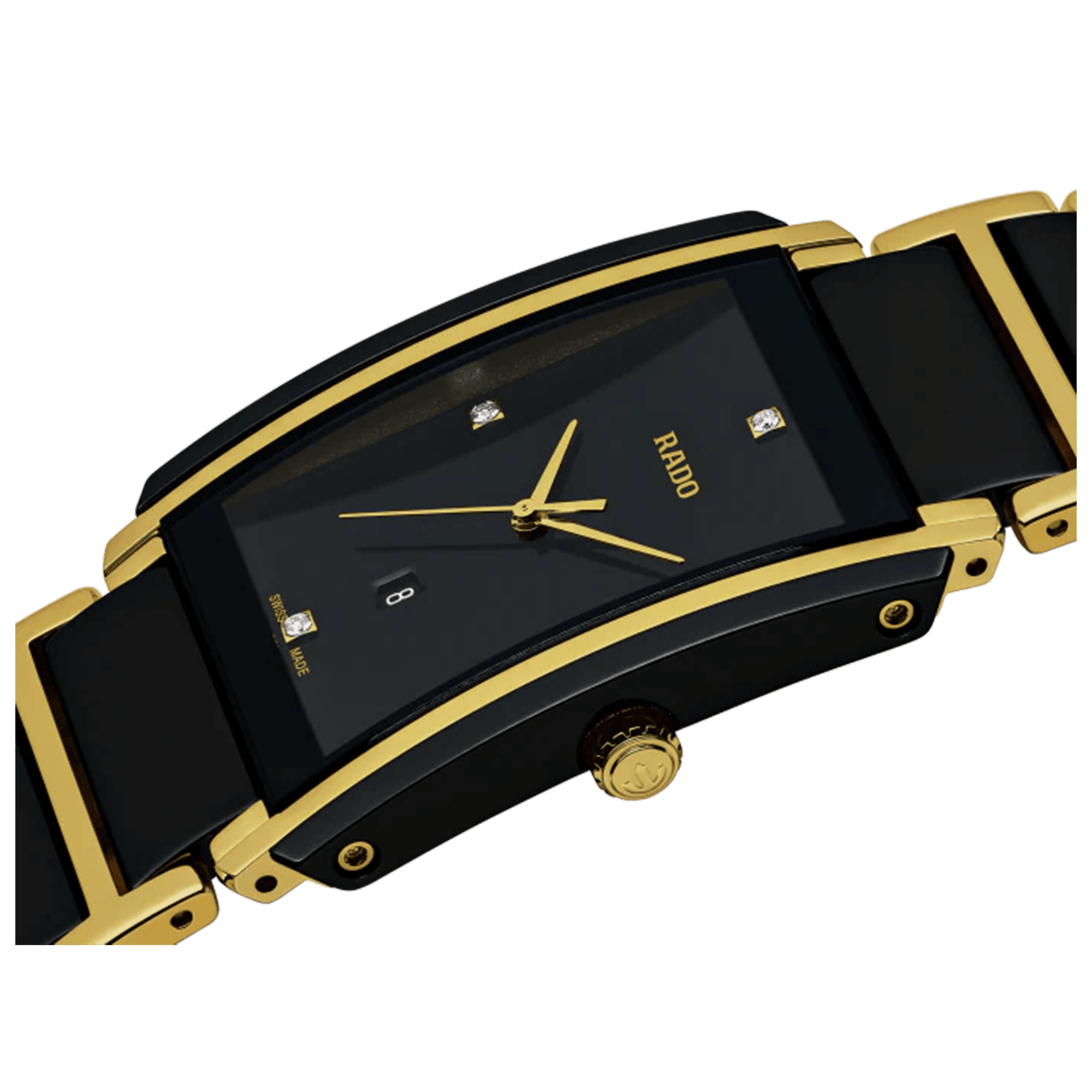 Rado Integral Men's 31mm Ceramic & Gold Plated Quartz Watch R20204712 - Wallace Bishop