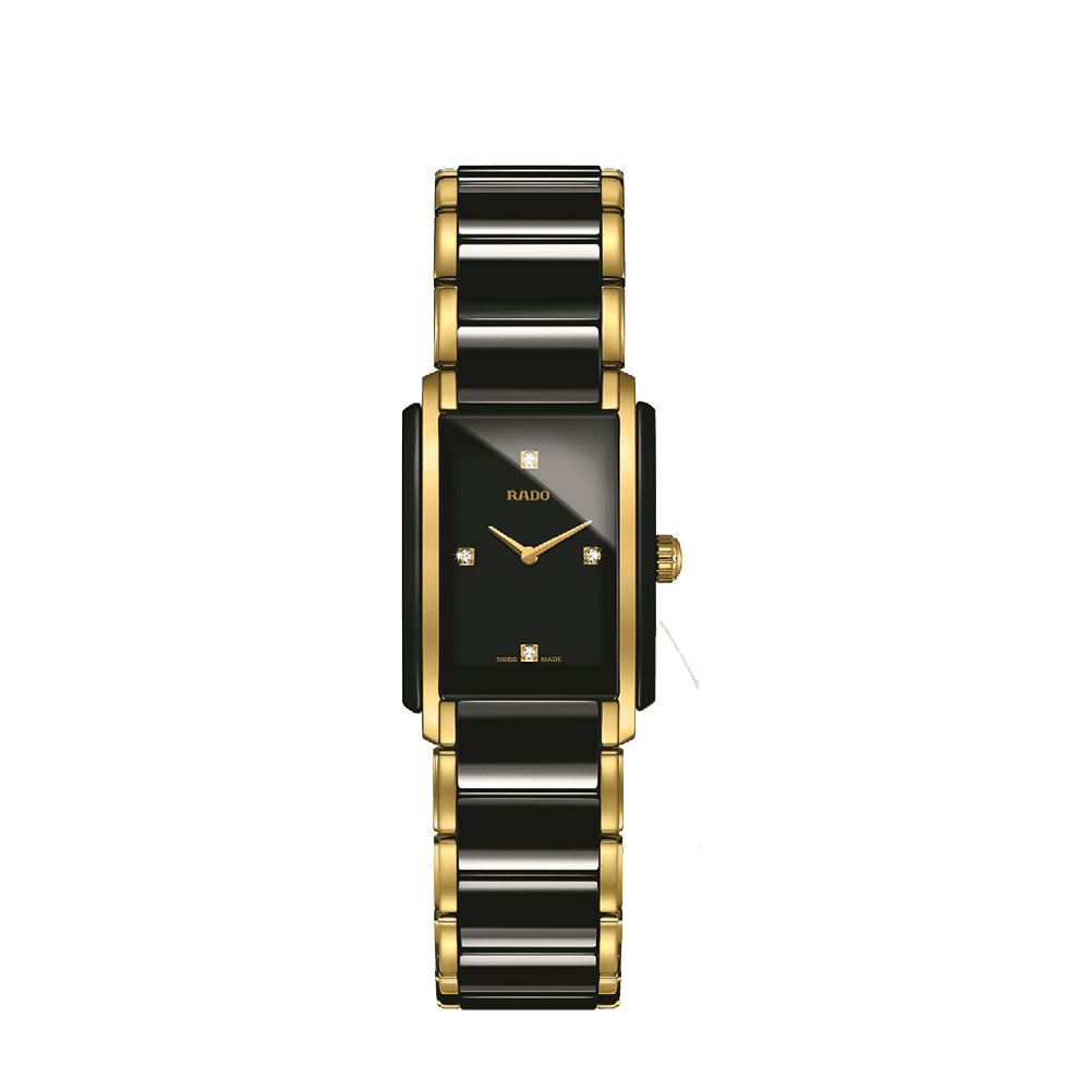 Rado Integral Women's Ceramic & Gold Plated Quartz Watch R20845712 - Wallace Bishop