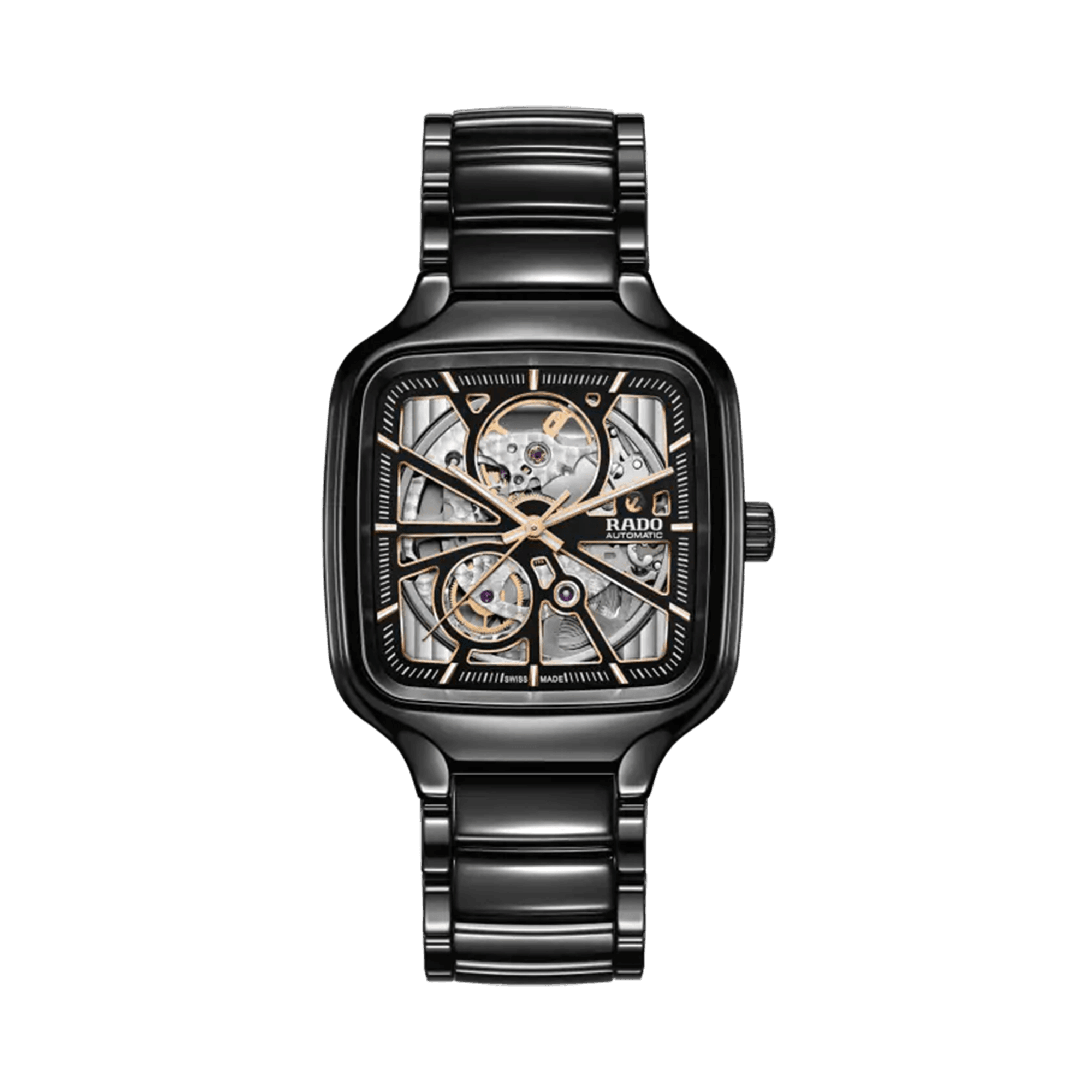 Rado True Square 38mm High-Tech Ceramic Skeleton Automatic Watch R27086162