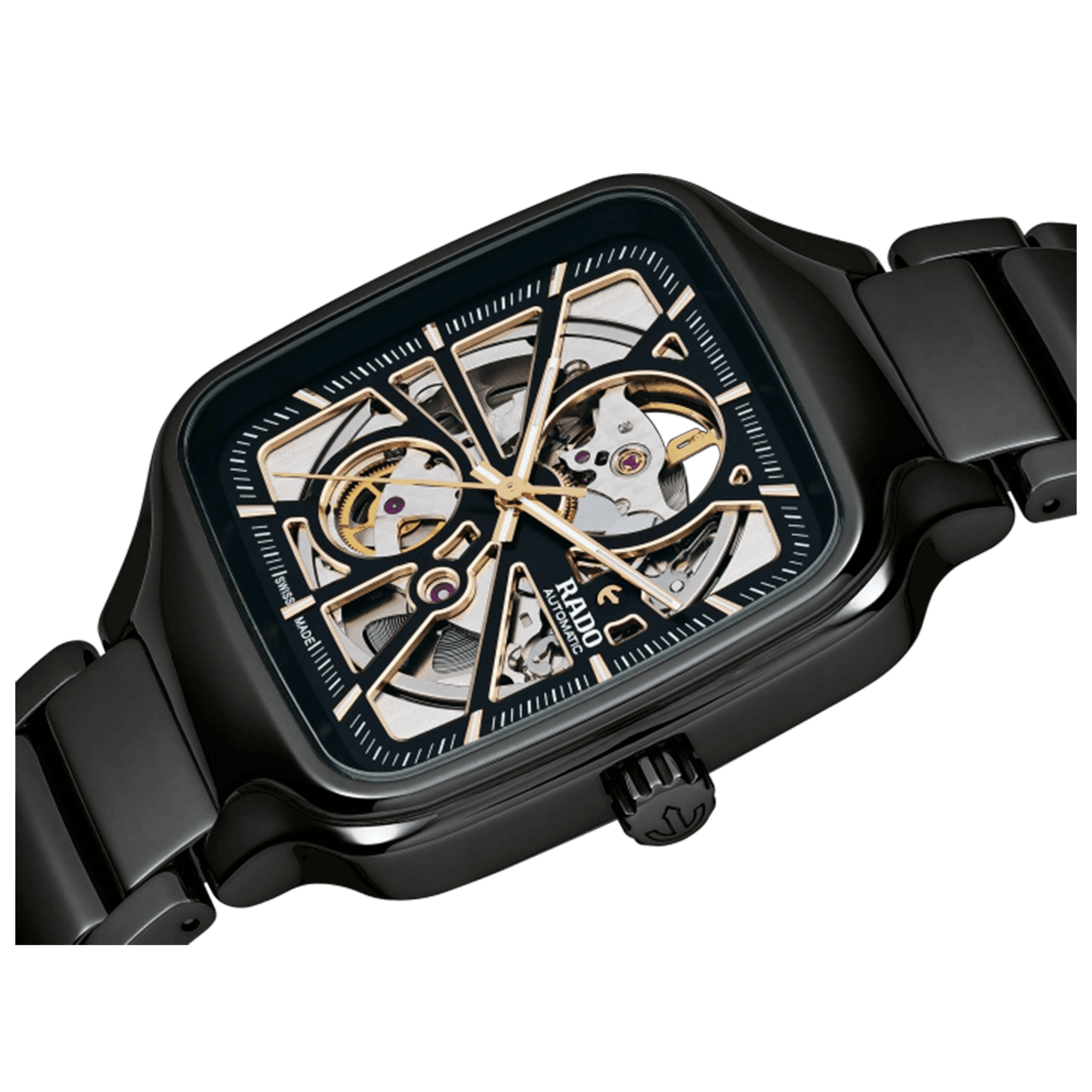Rado True Square 38mm High-Tech Ceramic Skeleton Automatic Watch R27086162