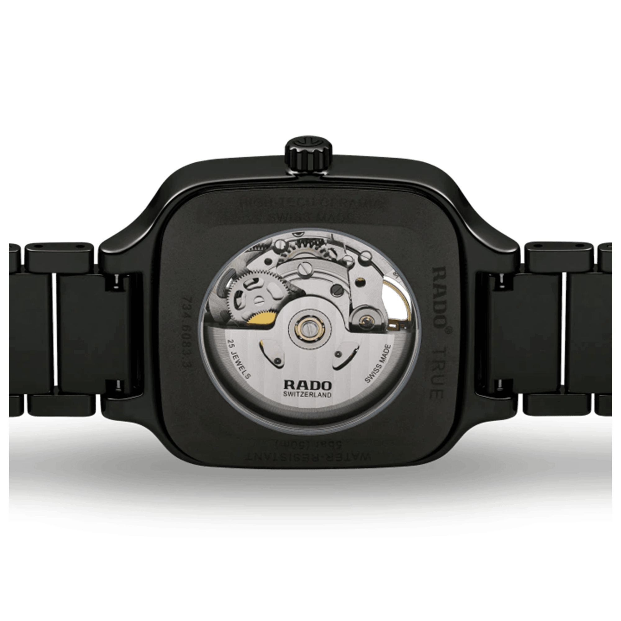 Rado True Square Men's 38mm High-Tech Ceramic Skeleton Automatic Watch R27086162 - Wallace Bishop