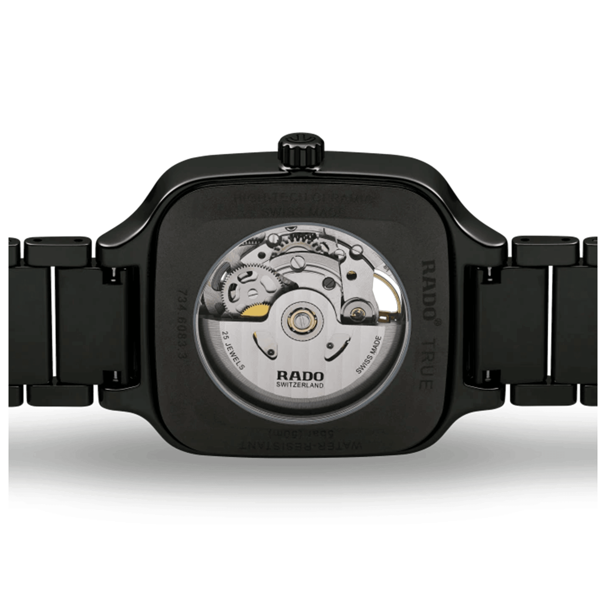 Rado True Square 38mm High-Tech Ceramic Skeleton Automatic Watch R27086162