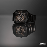 Rado True Square 38mm High-Tech Ceramic Skeleton Automatic Watch R27086162