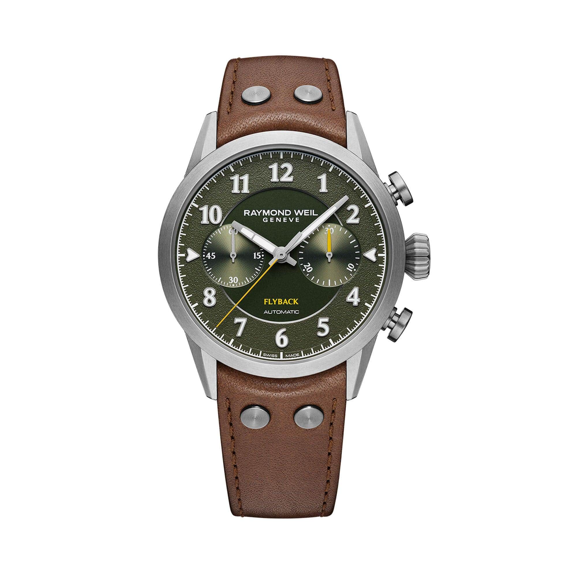 Raymond Weil Freelancer Pilot Flyback 42mm Chronograph Watch 7783-TIC-05520