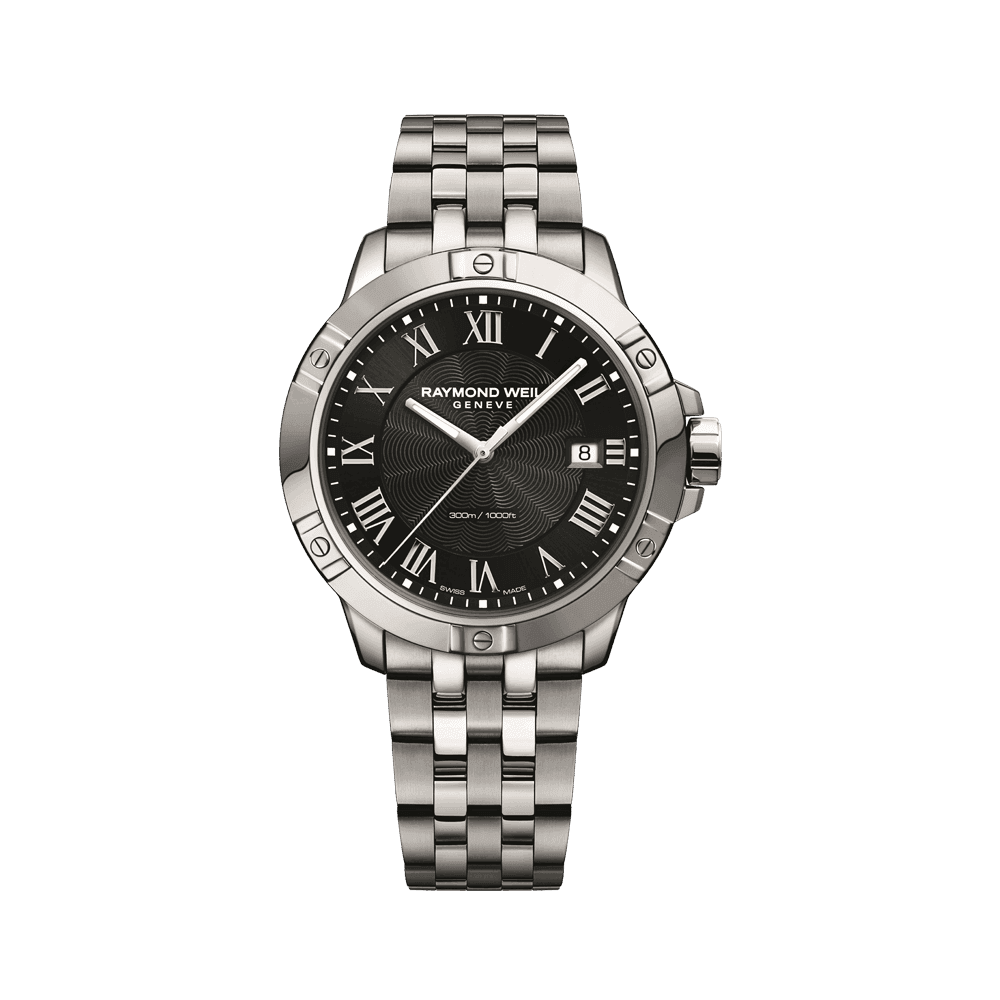 Raymond Weil Tango Classic Men's Quartz Black Steel Bracelet Watch 41mm 8160-ST-00208 - Wallace Bishop