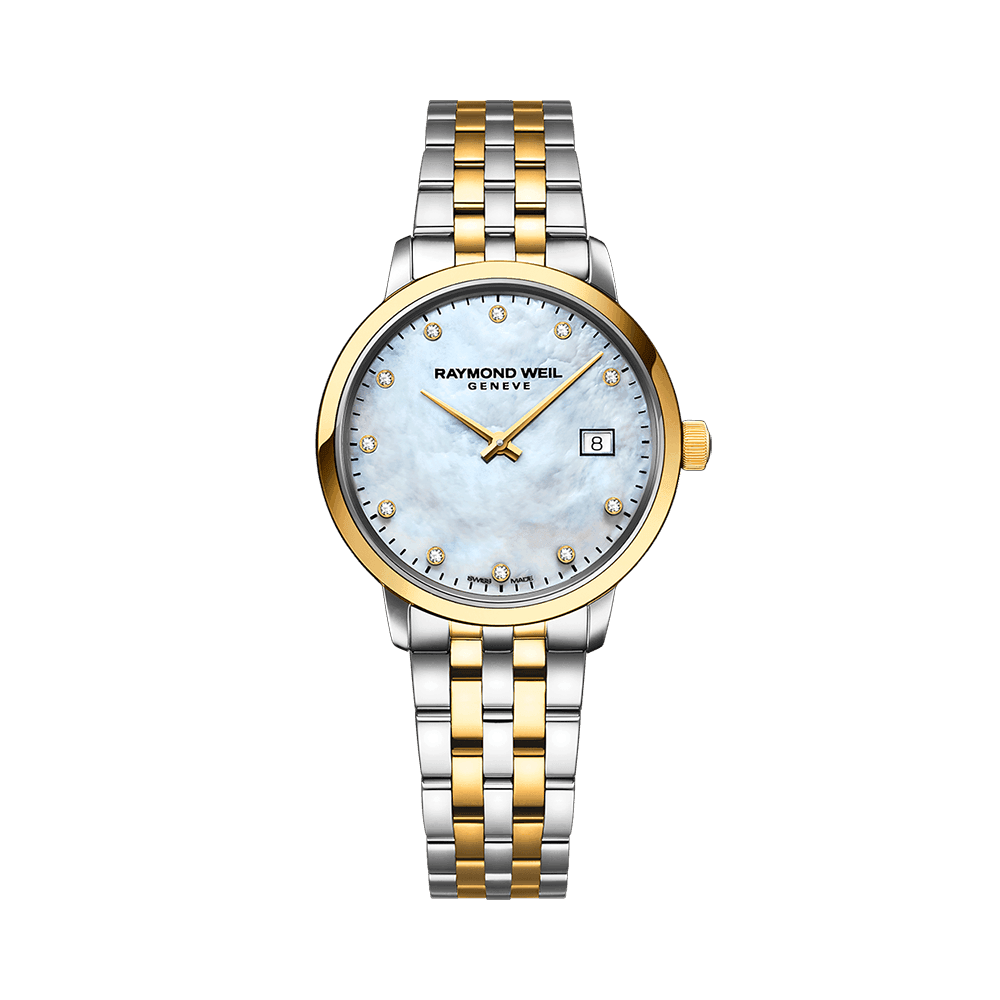Raymond Weil Toccata Ladies Quartz Two-tone Gold 11 Diamond Watch 29mm 5985-STP-97081