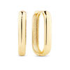 Rectangular Huggie Earrings in 9ct Yellow Gold