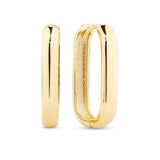 Rectangular Huggie Earrings in 9ct Yellow Gold