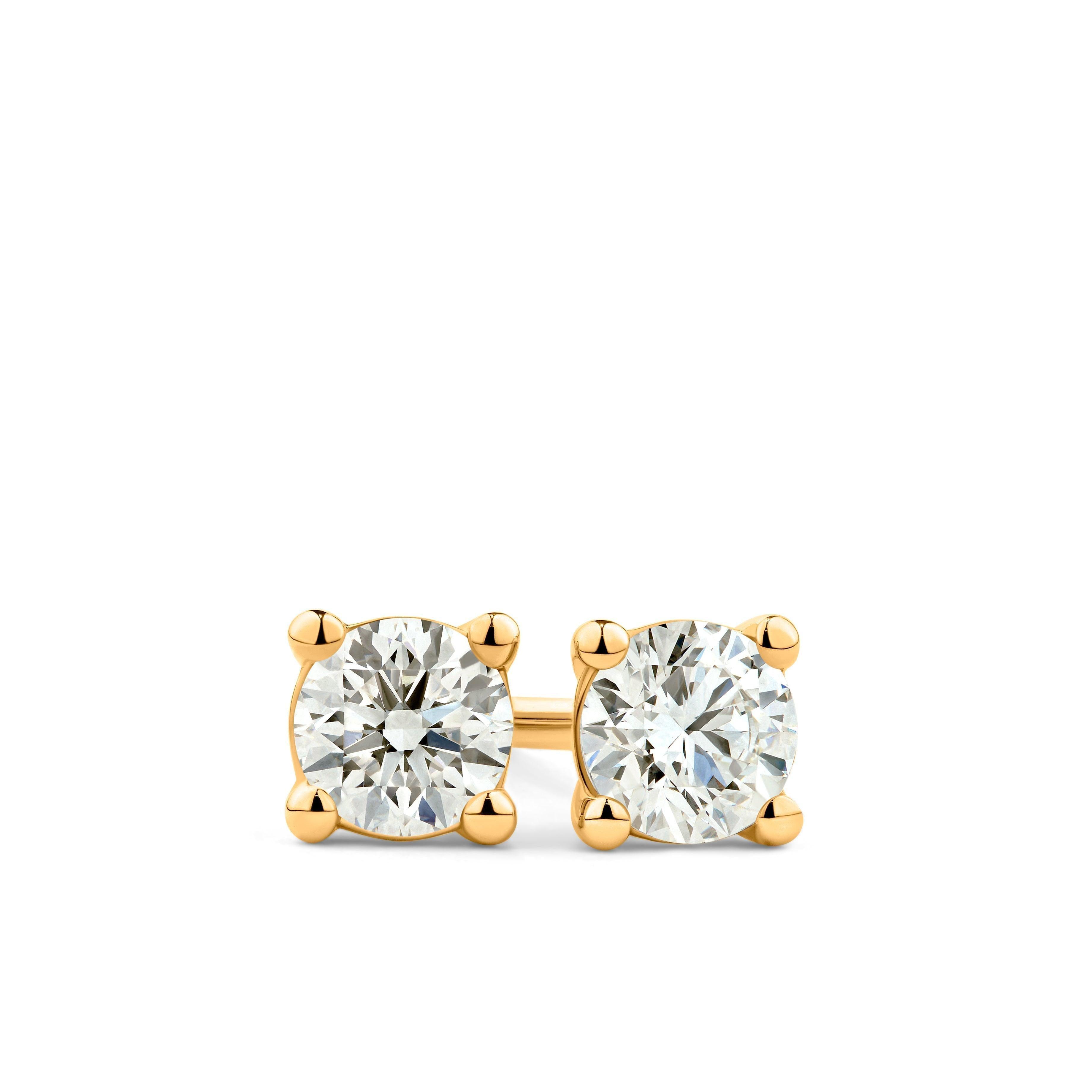 Rendition 0.30ct TW Diamond Solitaire Earrings in 9ct Yellow Gold - Wallace Bishop