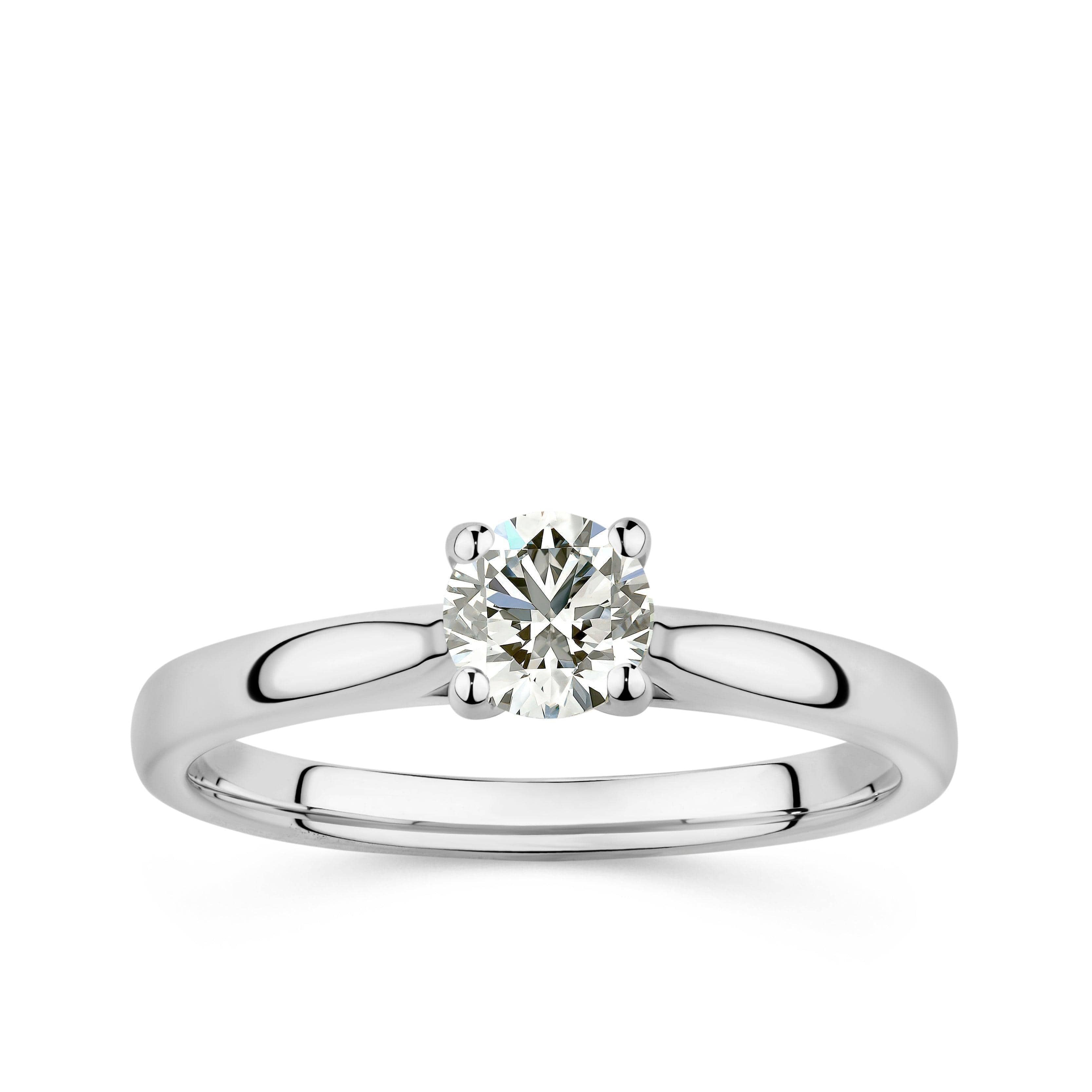 Rendition 0.50ct TW Diamond Solitaire Ring in 9ct White Gold