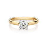 Rendition 1.00ct Diamond Solitaire Engagement Ring in 9ct Yellow & White Gold