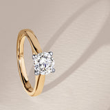 Rendition 1ct TW Diamond Solitaire Engagement Ring in 9ct Yellow & White Gold - Wallace Bishop