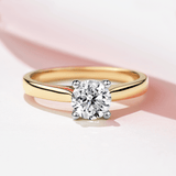 Rendition 1.00ct Diamond Solitaire Engagement Ring in 9ct Yellow & White Gold