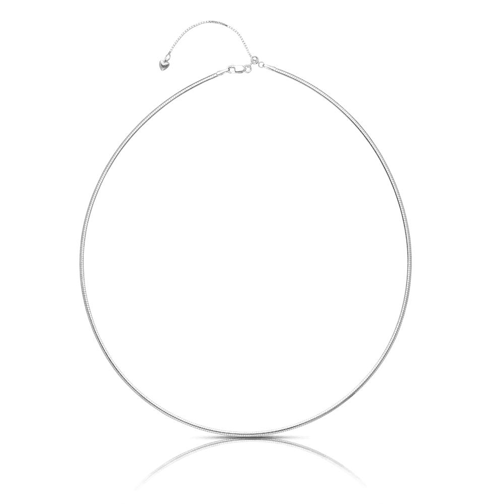 Reversible Omega Necklace 9ct Yellow and White Gold