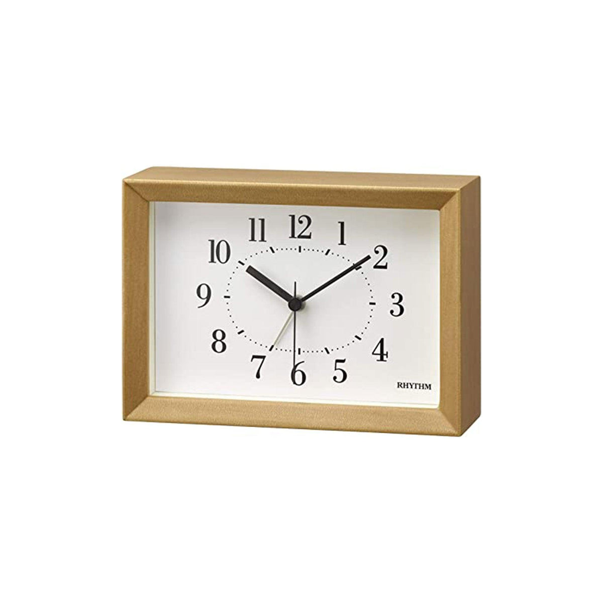 Rhythm Timber Quartz Table Clock 8RE676SR06 - Wallace Bishop