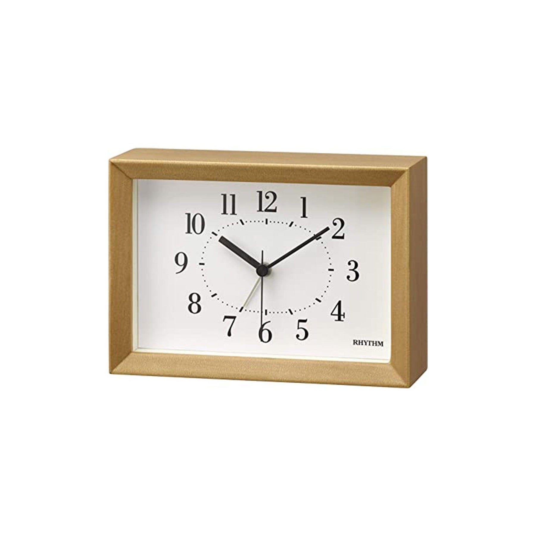 Rhythm Timber Quartz Table Clock 8RE676SR06 - Wallace Bishop