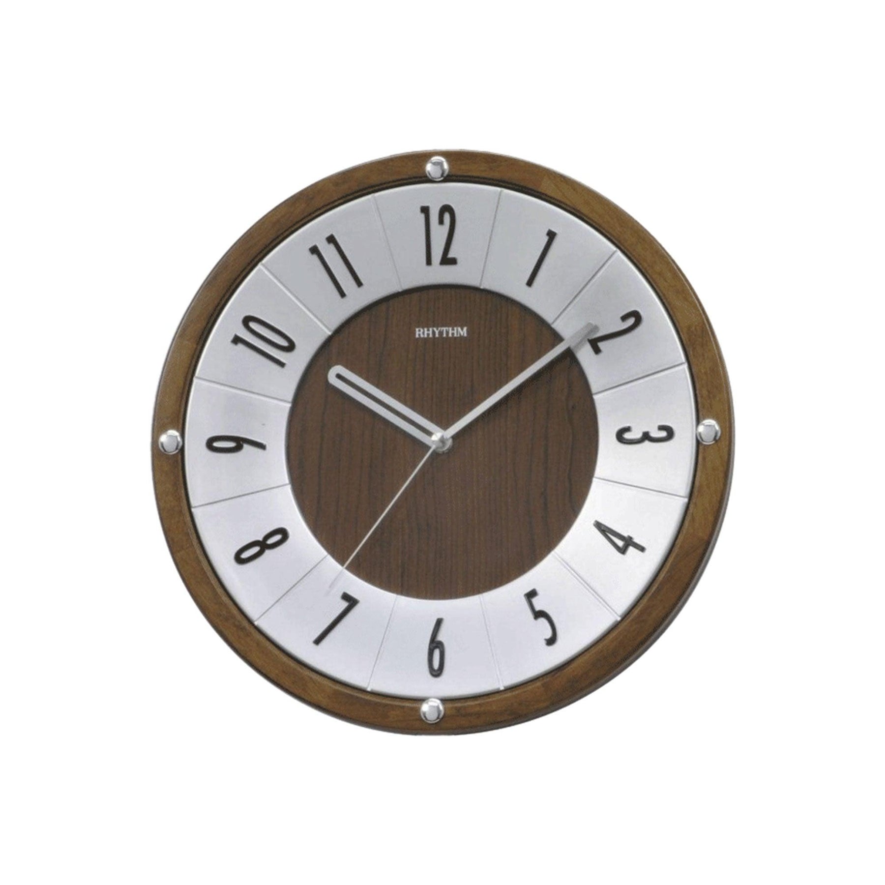 Rhythm Timber Quartz Wall Clock CMG991NR06 - Wallace Bishop