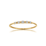 Round Brilliant Cut Cluster Diamond Oval Bangle in 9ct Yellow Gold - Wallace Bishop