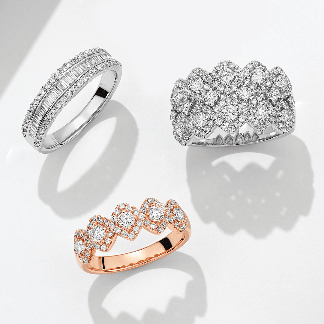 Round Brilliant Cut Diamond Clustered Ring in 18ct White Gold - Wallace Bishop