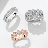 Round Brilliant Cut Diamond Clustered Ring in 18ct White Gold - Wallace Bishop