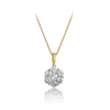 Round Brilliant Cut Diamond Pendant in 9ct Yellow Gold